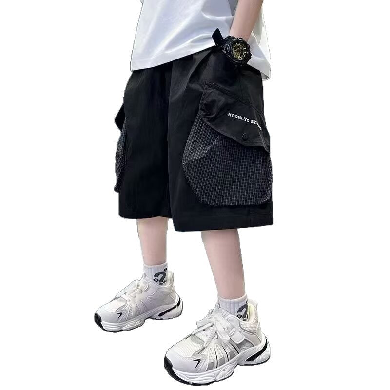 Children's Summer Boy Loose Casual Shorts Medium Big Children's Pants