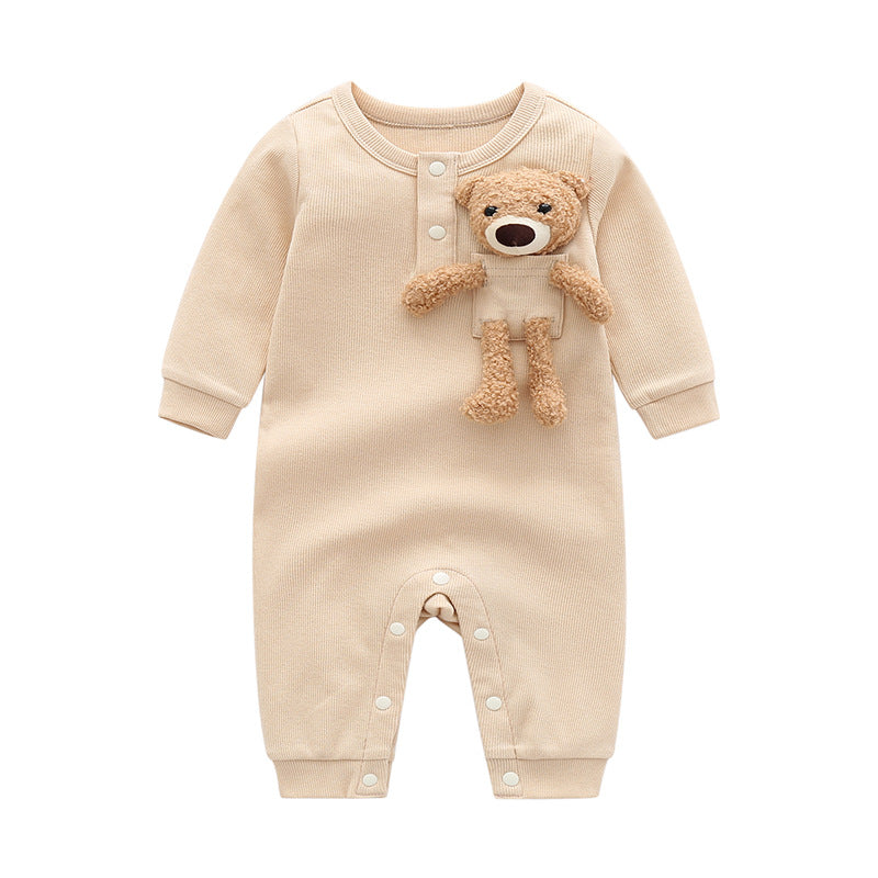 Jumpsuit Long-sleeved Bear Romper Pure Cotton Clothes Born Rompers Days Jumpsuit, Climbing Suit