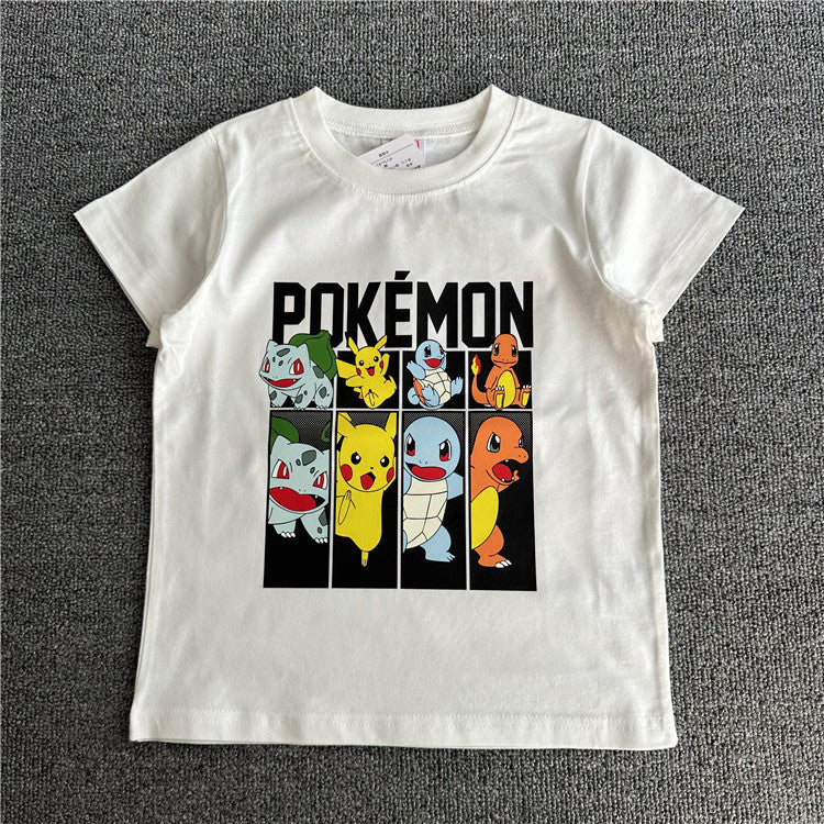 Versatile Children's Summer Cartoon Anime Short-sleeved Children's T-shirt