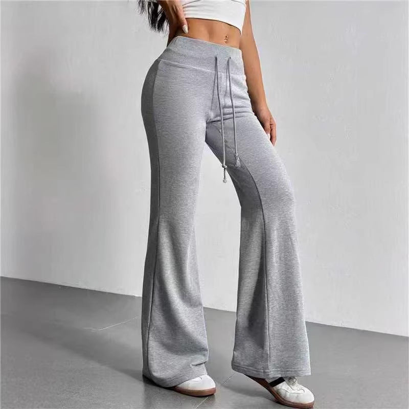 Women's Source Autumn Fashion Drawstring High Waist Leisure Horn Casual Pants