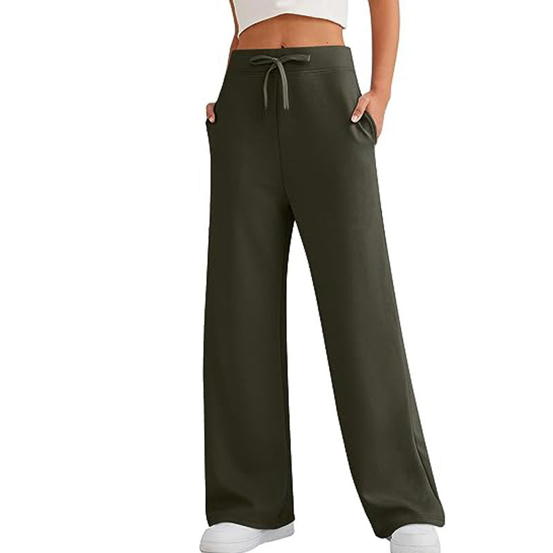 Women's Temperament Wild High Waist Loose Leisure Sports Casual Pants