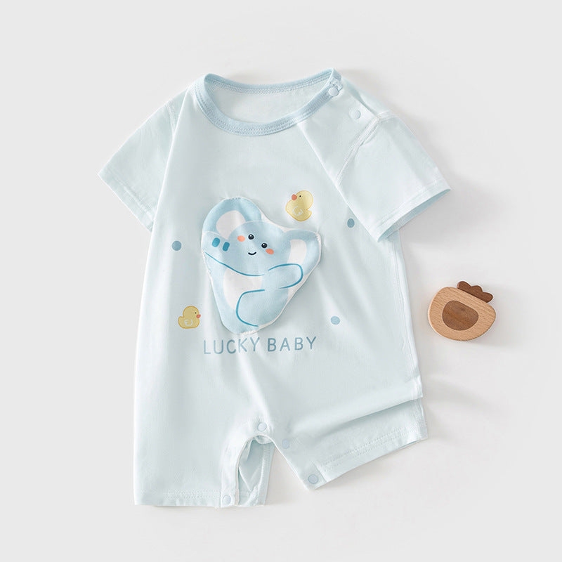 Modal Jumpsuit Summer Short Sleeved Kazakhstan Romper Born Jumpsuit, Climbing Suit