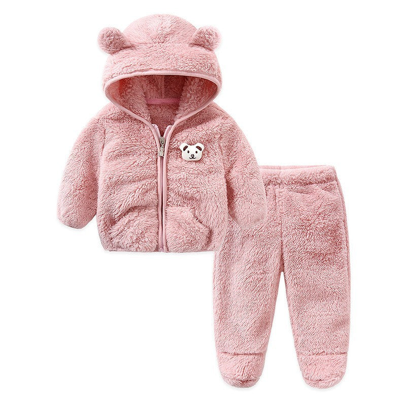Women's & Men's Spring Home Sets Veet Coral Fleece Children's Suit