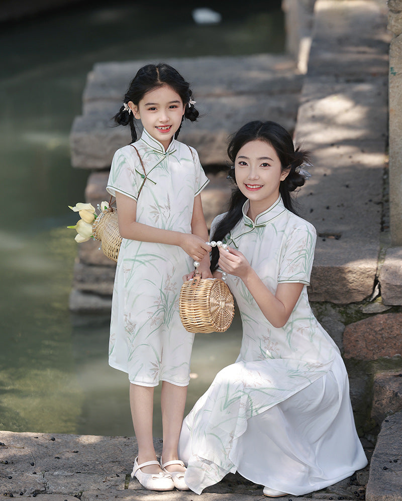 Cheongsam Dress Chinese Style Summer Light Parent-child Outfit