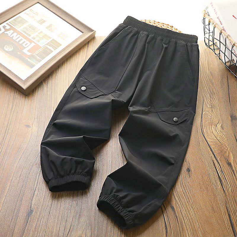 Children's Boy Thin Type Trousers Korean Style Fashionable Teens Casual Children's Pants