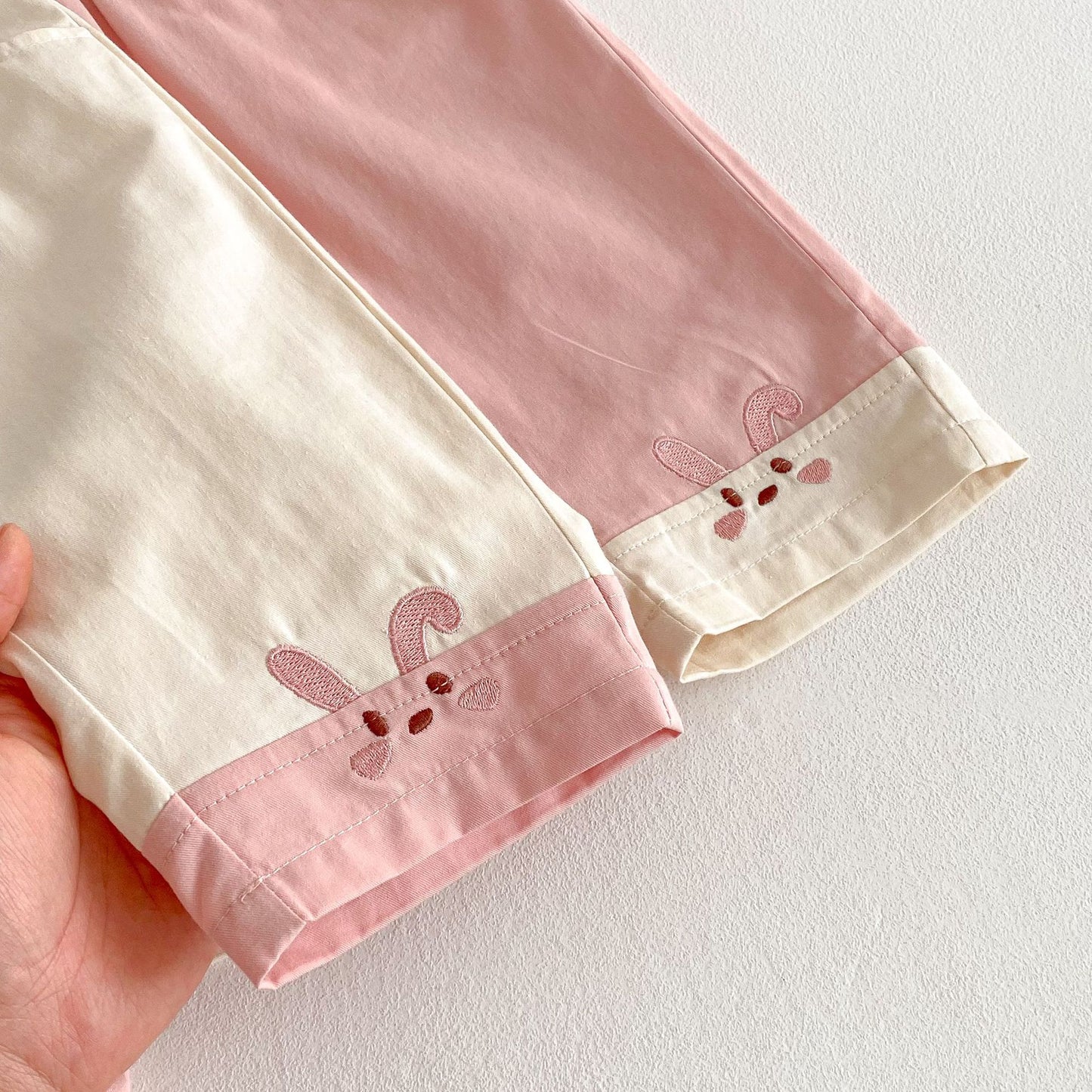 Children's Bunny Summer Korean Stitching Embroidered Thin Children's Pants