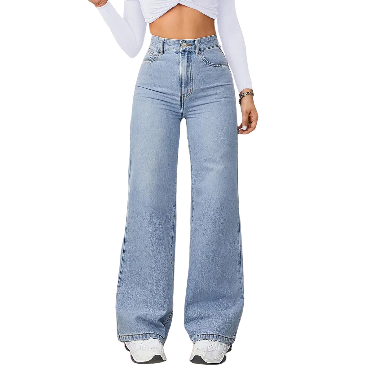 Trendy Classic Women's Stretch Loose Straight Jeans