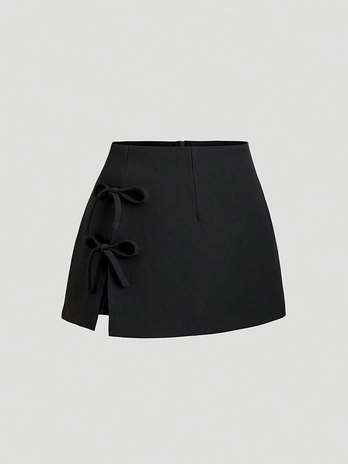 Bow Tie Sexy Slit Word Mini Skirt