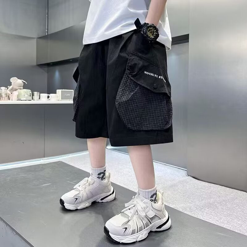 Children's Summer Boy Loose Casual Shorts Medium Big Children's Pants