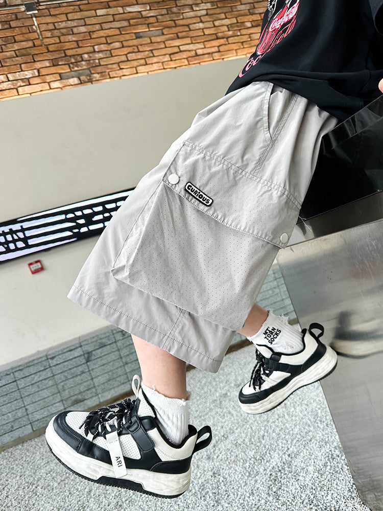 Boy Summer Shorts The Big Breathable Hole Children's Pants