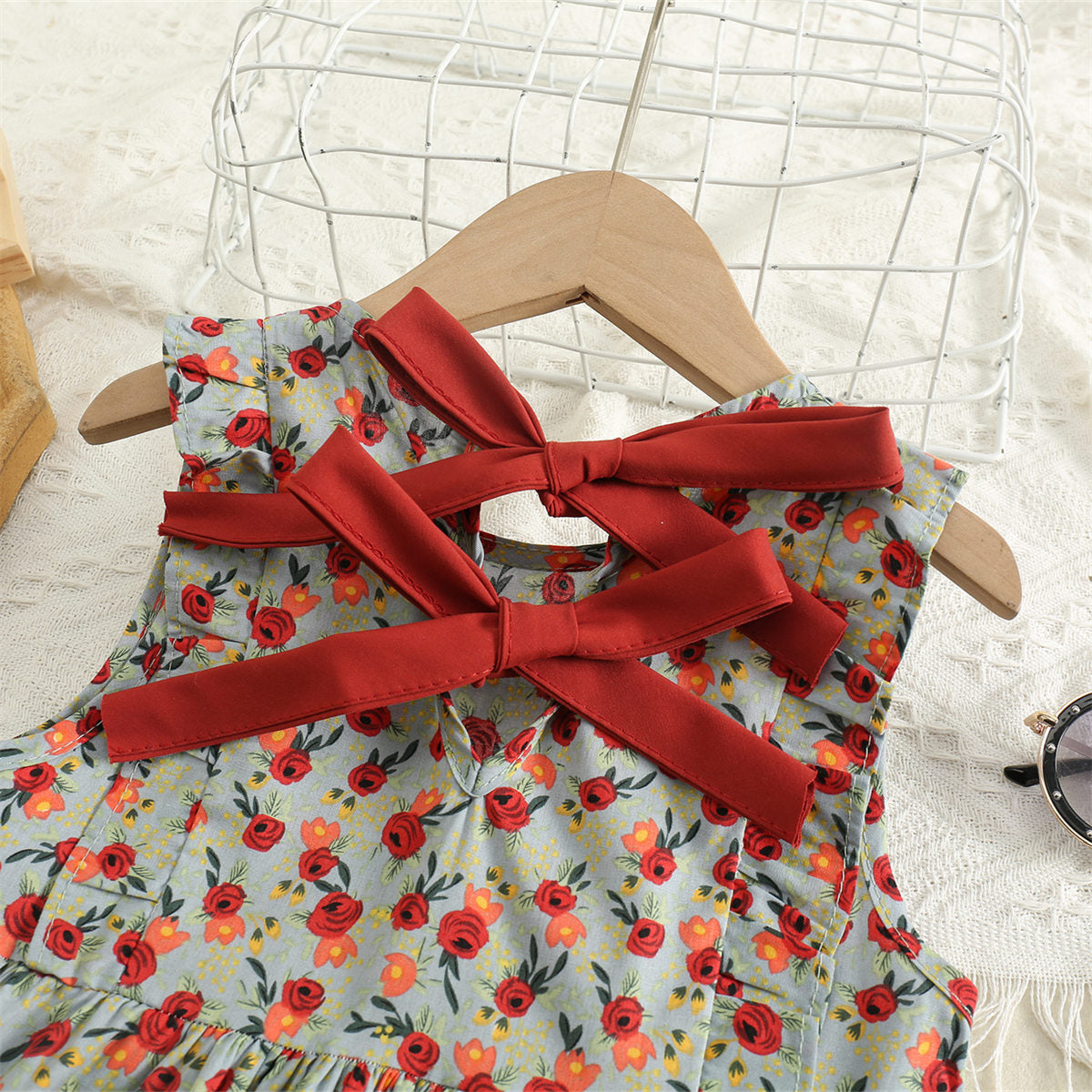 Children's Summer Vest Princess Floral Skirt Clothing Children's Dress