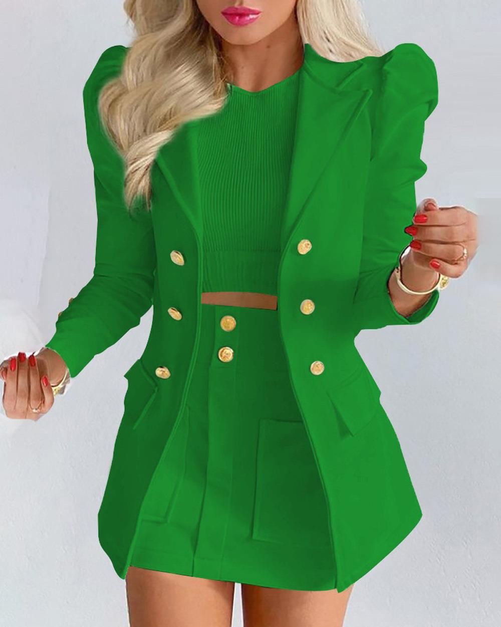 Women's Temperament Slim Fit Printed Two-piece Suits