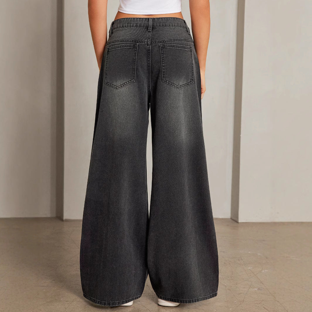 Women's Starry Loose Comfortable Casual Straight Popular Jeans