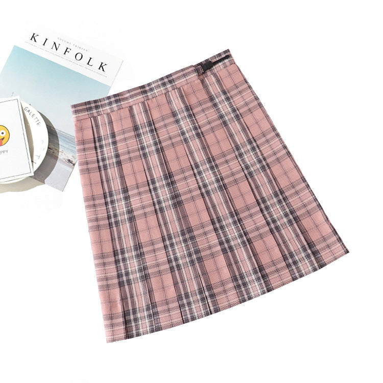 High Waist Plaid Valentine's Day Limited Half Skirts