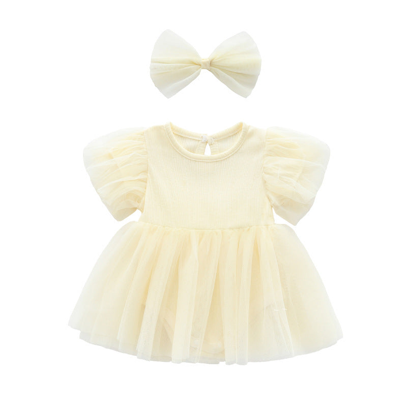 Cotton Born Clothes Princess Infant Skirt Short Sleeve Children's Dress