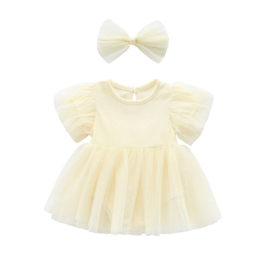 Cotton Born Clothes Princess Infant Skirt Short Sleeve Children's Dress