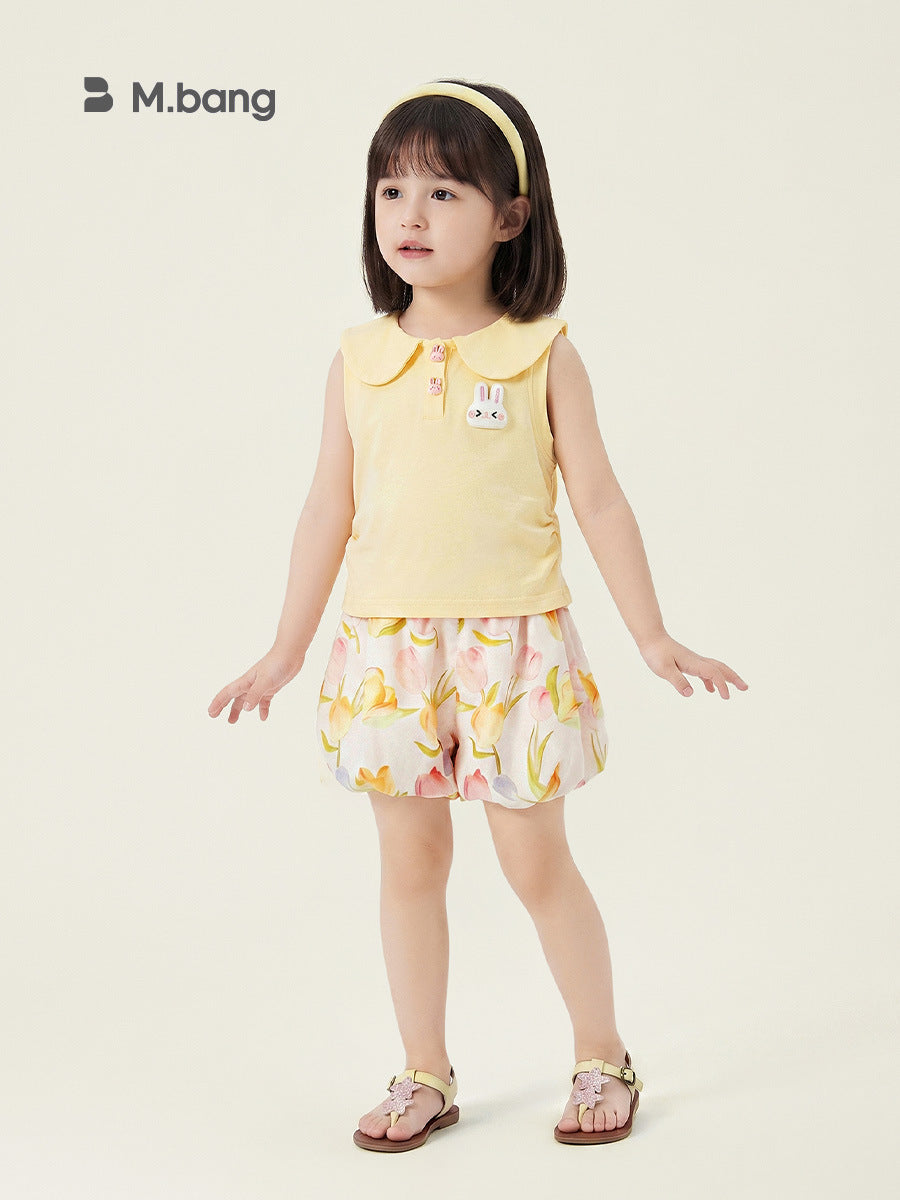 Children's Cute Summer Doll Collar Rabbit Sleeveless Children's Suit