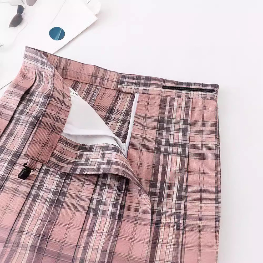 High Waist Plaid Valentine's Day Limited Half Skirts