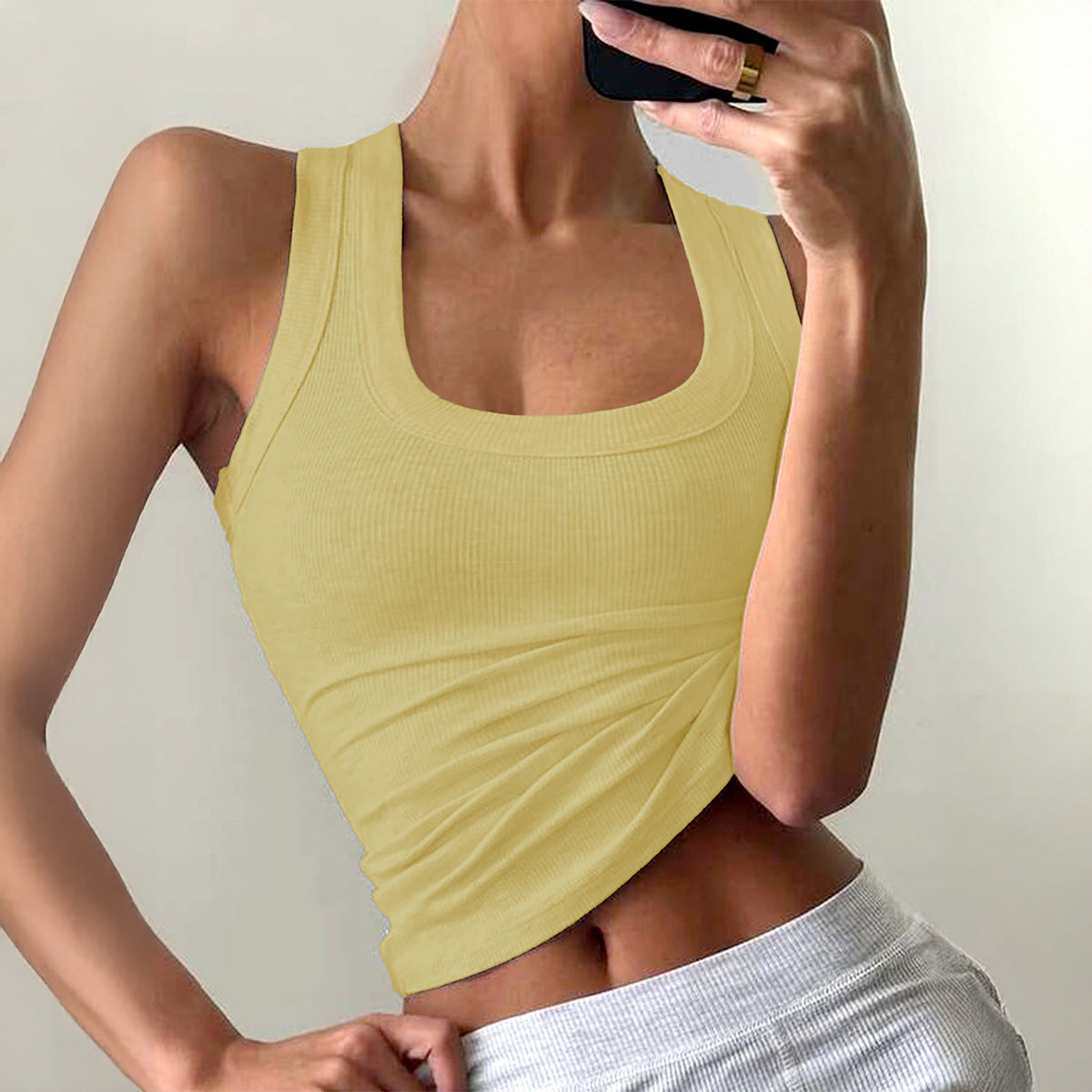 Women's Exercise Yoga Clothes Sling Summer Outerwear Small Vest/suspenders/tube Top