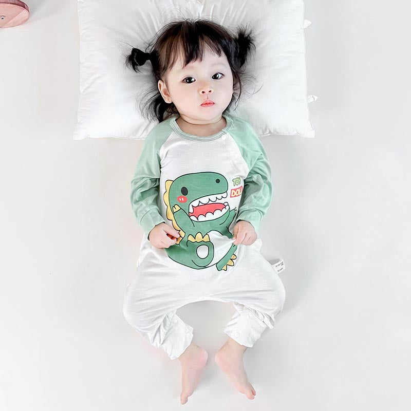 Conditioning Clothes Born Modal Breathable Long Sleeves Pajamas Jumpsuit, Climbing Suit