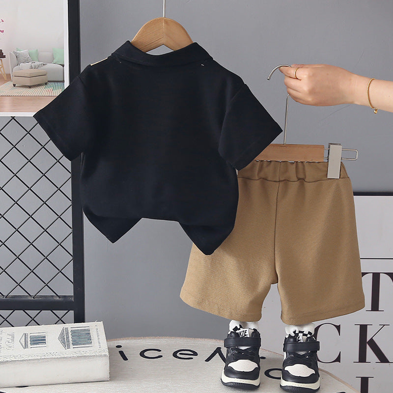 Children's Boys Summer Clothes Lapel Short Sleeve Children's Suit