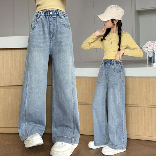 Trendy Junior High School Jeans Casual Children's Pants