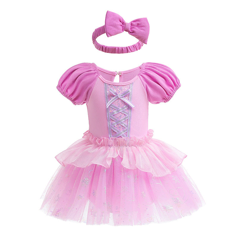 Children's Halloween Clothing Short Sleeve Pullover Infant Princess Jumpsuit Romper Jumpsuit, Climbing Suit