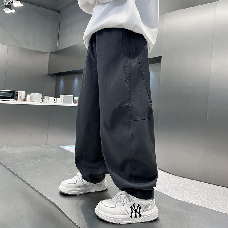 Autumn Casual Older Boy Junior High School Straight Children's Pants