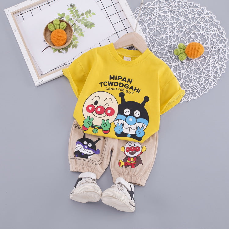 Summer Cartoon Short Sleeve One To Children's Suit