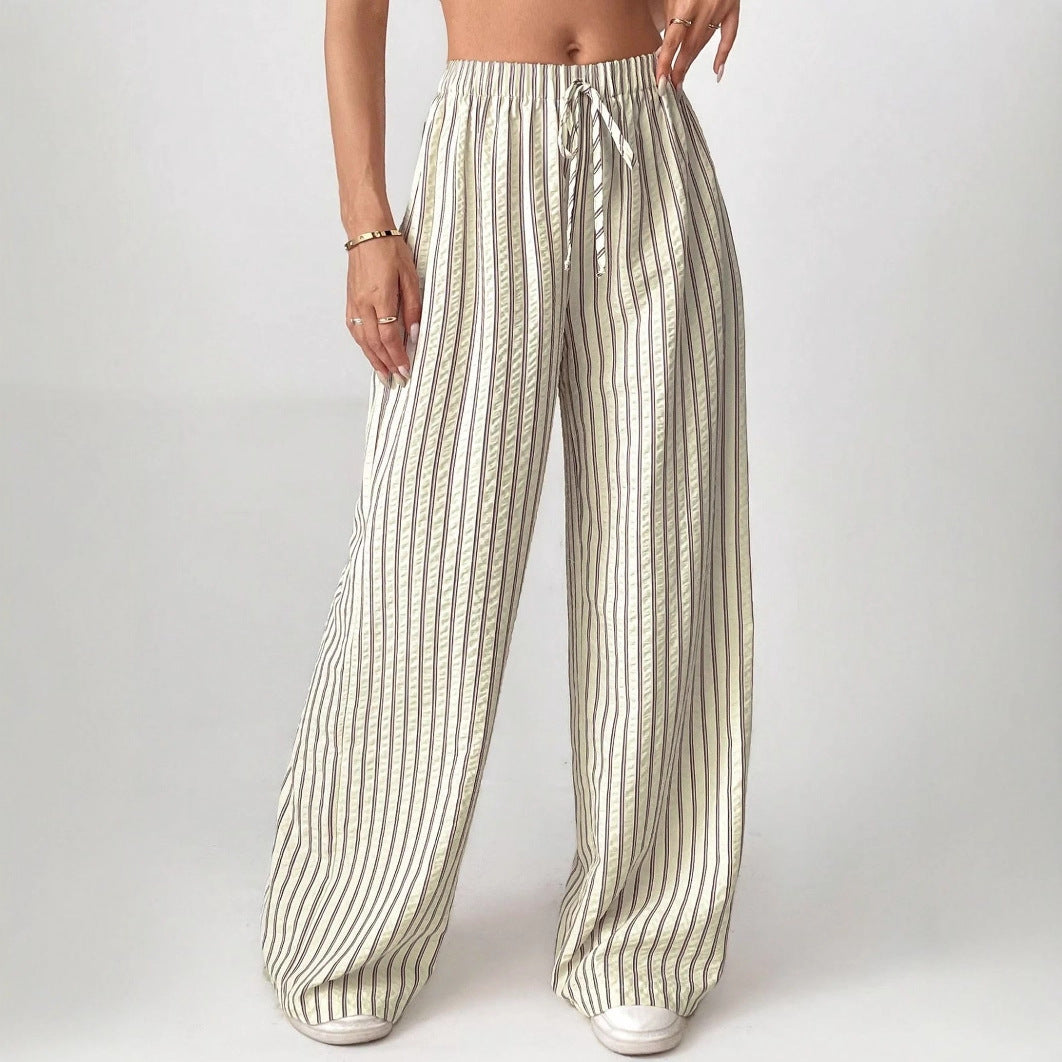 Trendy Popular Stylish Women's Striped Trousers Clothing