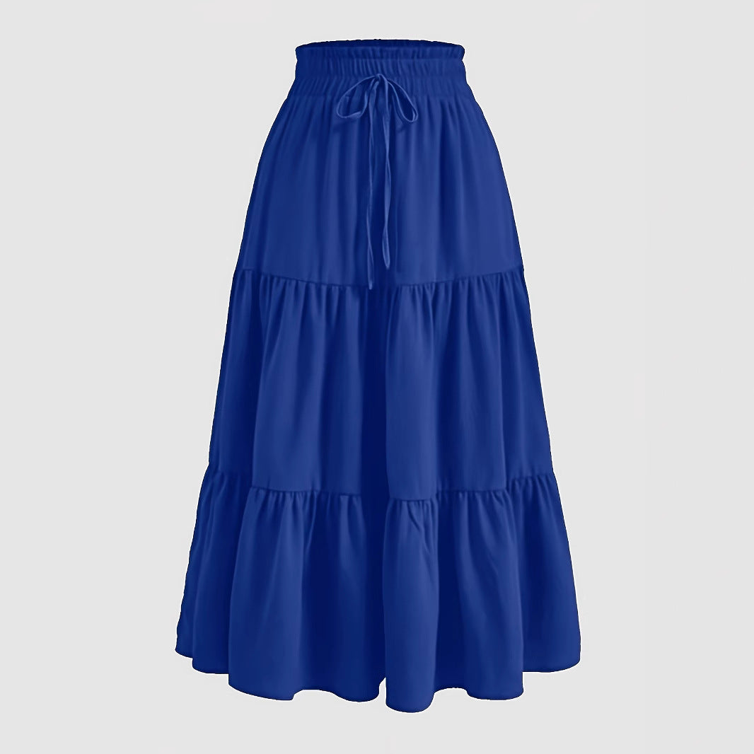 Thin Fashion Breathable Draping Knotted Waist Skirt