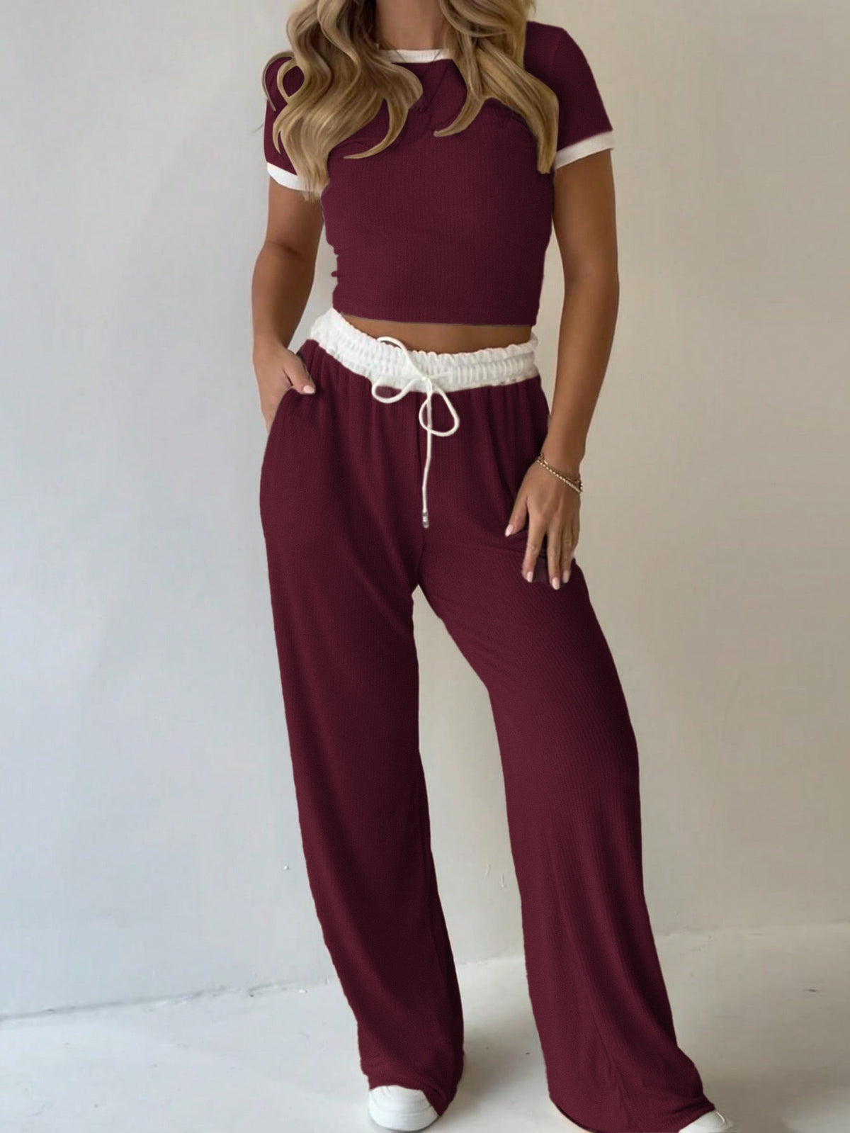 Creative Cool Solid-color Sportswear Two-piece Set Fashion Casual Suit