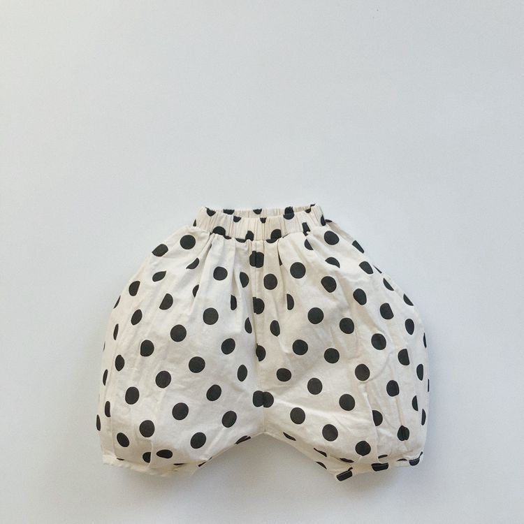 Children's Linen Cropped Raw Polka Dot Thin Pumpkin Boys Lantern Children's Pants