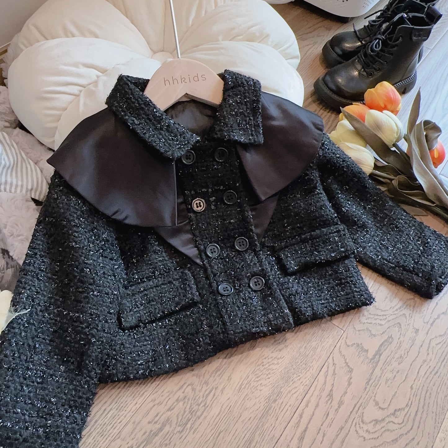 Children's Classic Style Fashionable Temperament Woolen Woven Two-piece Fashion Children's Suit