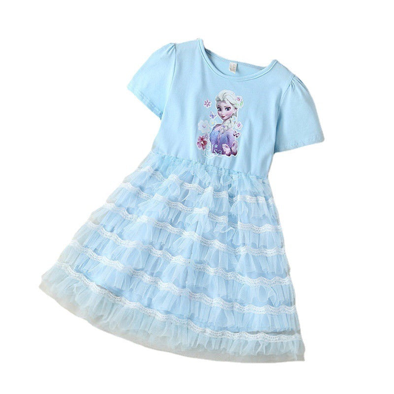 Summer Skirt Mesh Aisha Princess Elsa Children's Dress