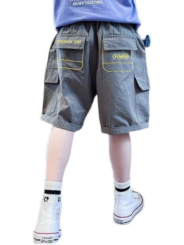 Children's Shorts Summer Middle Overalls Clothing Big Children's Pants