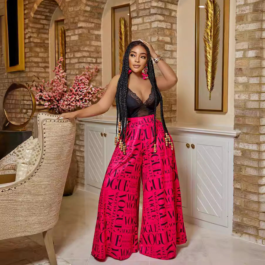 Creative Glamorous Innovative Women's Printed Trousers Clothing