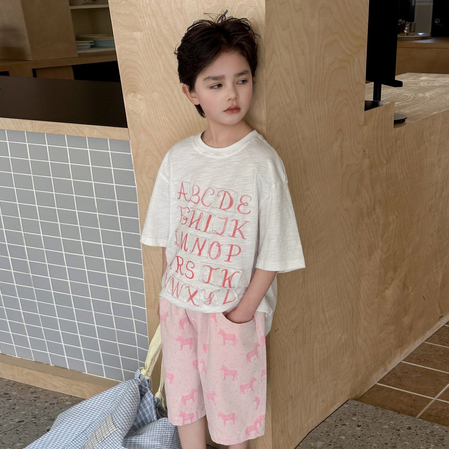 Children's Summer Cotton Short-sleeved Loose Breathable Half Sleeve Children's T-shirt