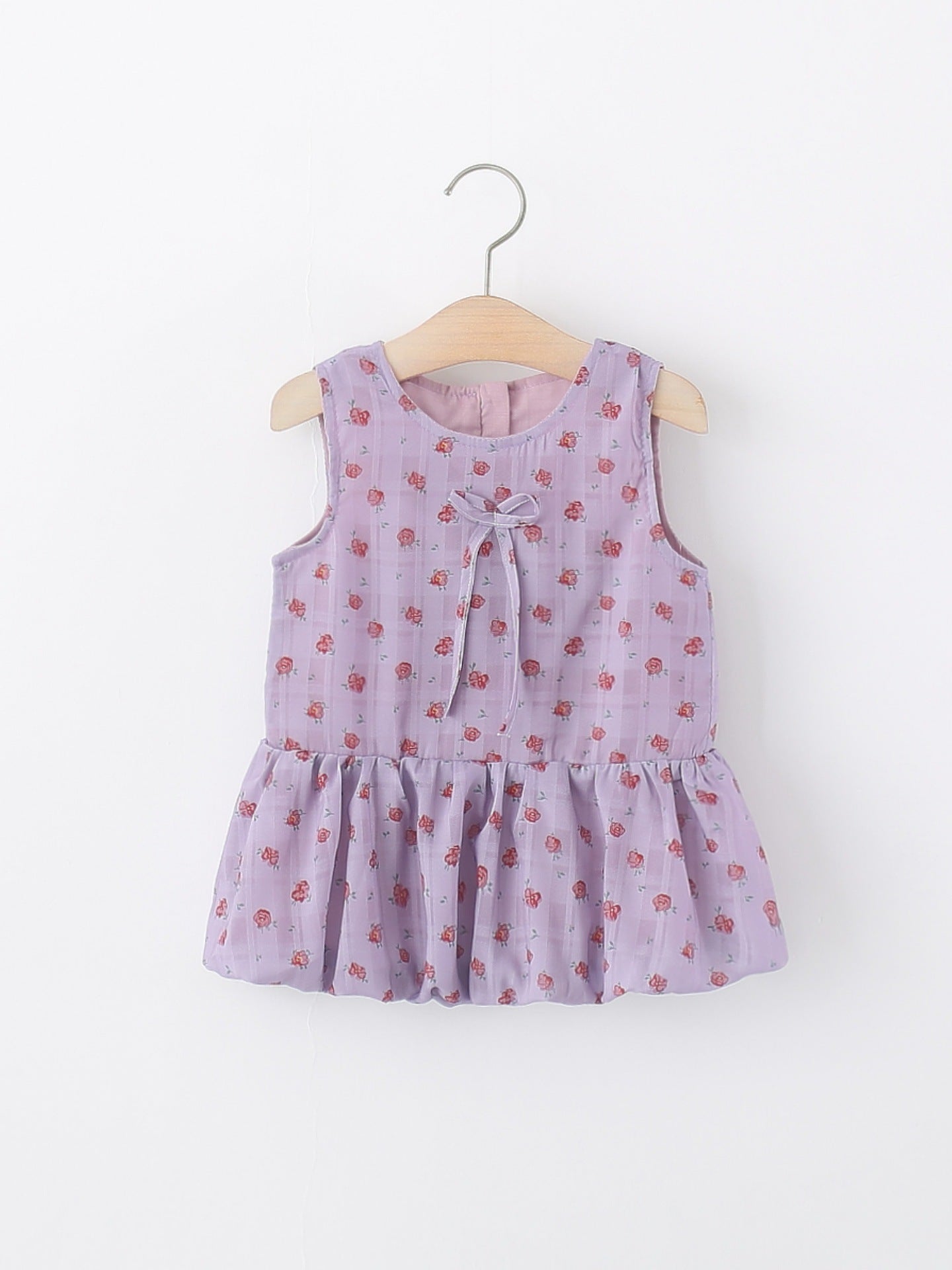 Children's Sleeveless One-piece Summer Infant Vintage Floral Bud Princess Children's Dress