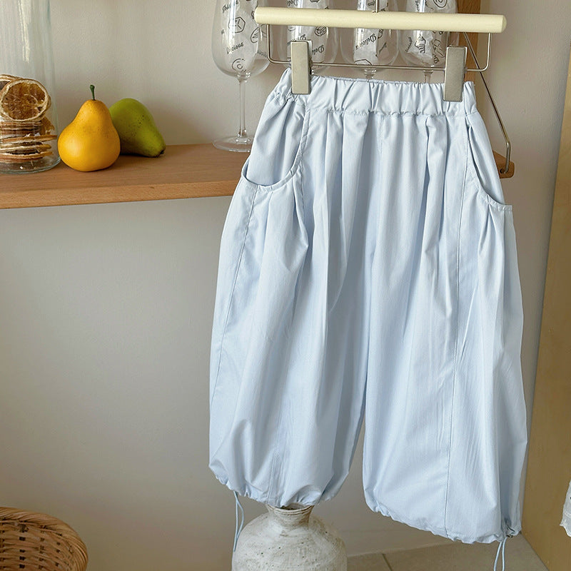 Children's Western Style Outdoor Trousers Solid Color Casual Children's Pants