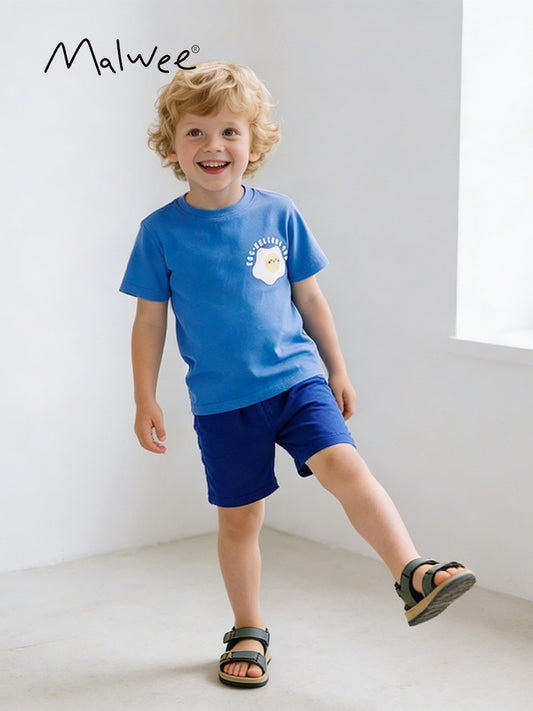 Slouchy Cool Boy's Summer Handsome Two-piece Children's Suit