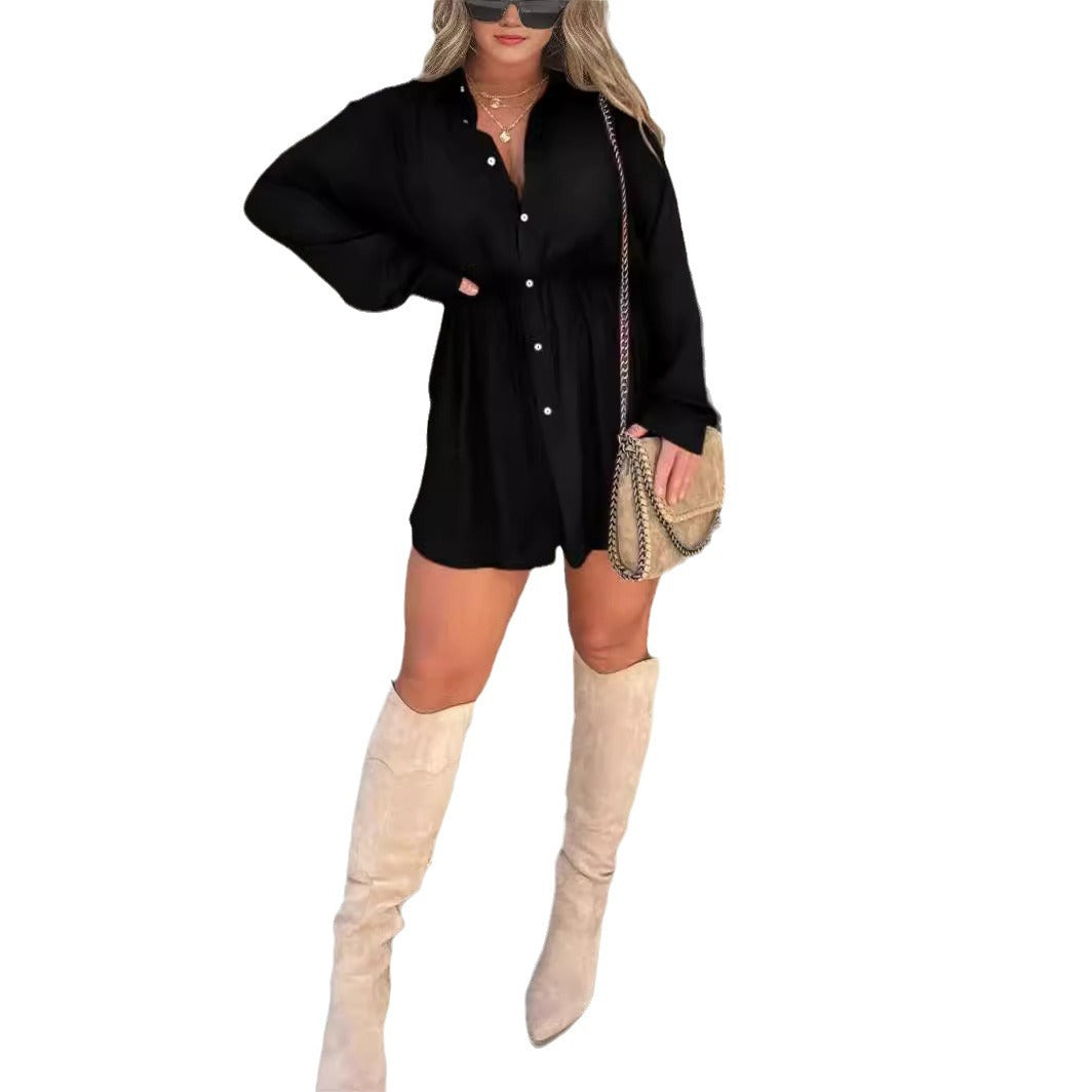 Women's Autumn Solid Color Long-sleeved Shirt Fashion Casual Suit