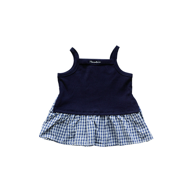 Children's Two-piece Skirts Summer Cool Breathable Strap Top Children's T-shirt