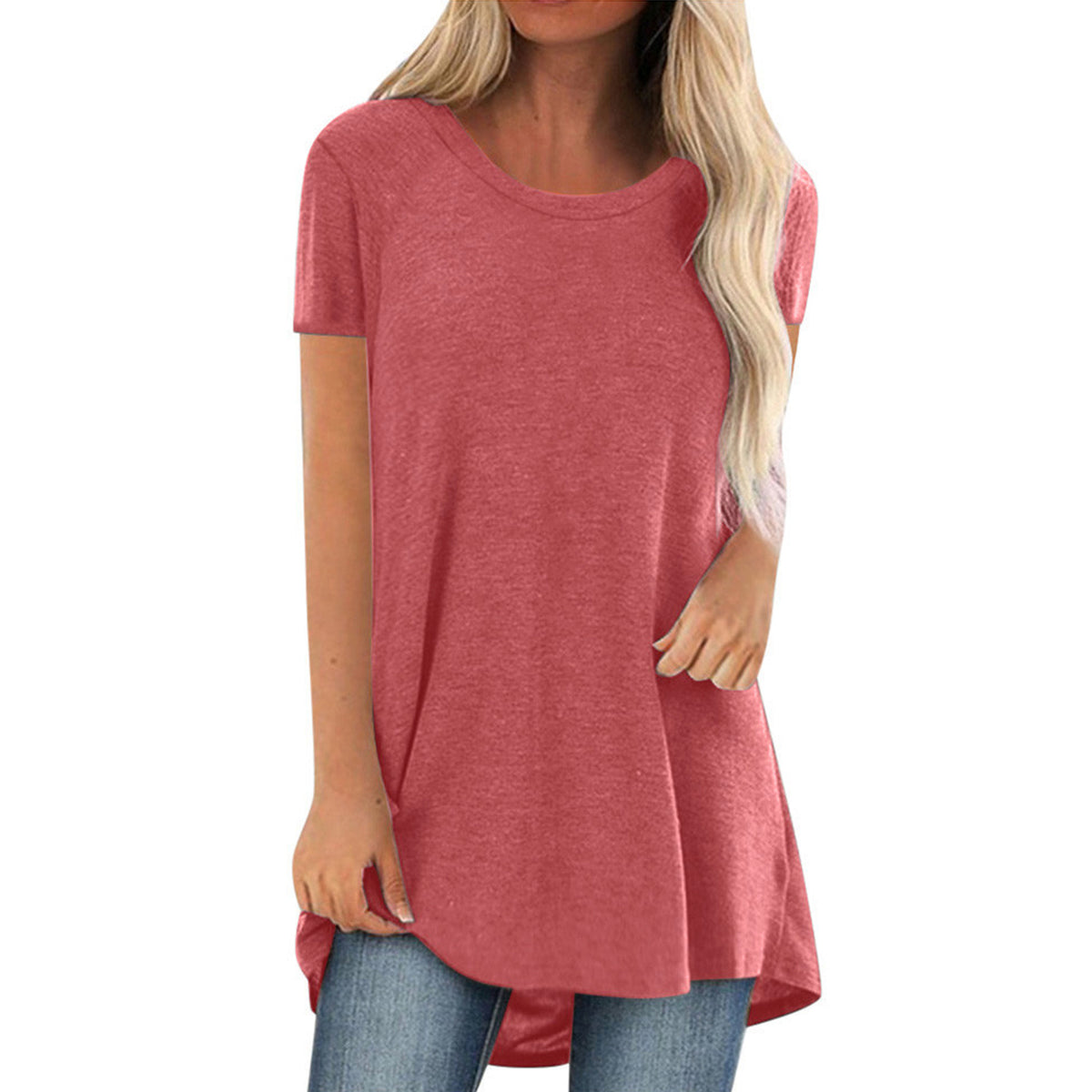 Women's Wear Casual Large Mid-length Round Neck Shorts