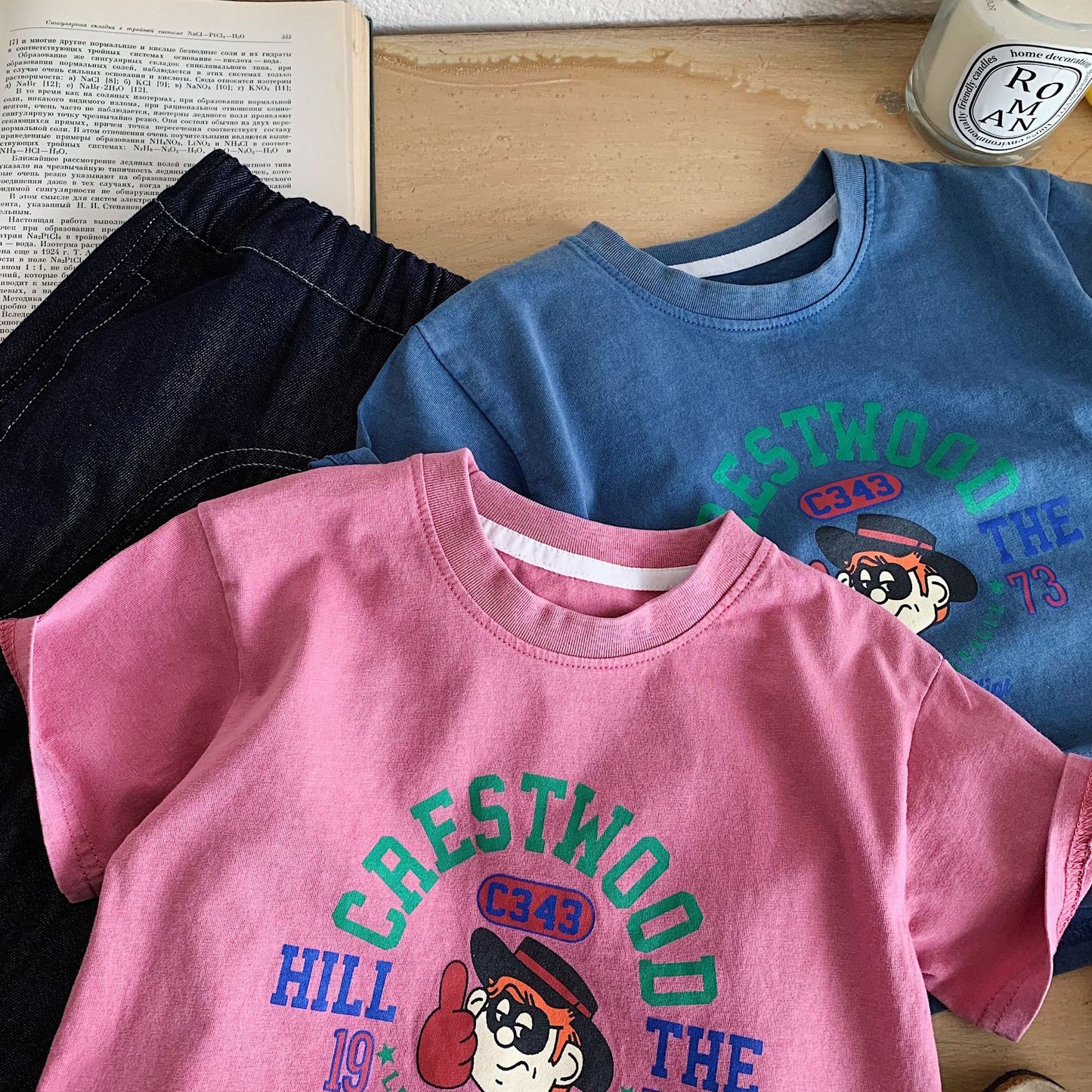 Children's Short-sleeved Summer Boys Cartoon Printed Pullover Children's T-shirt