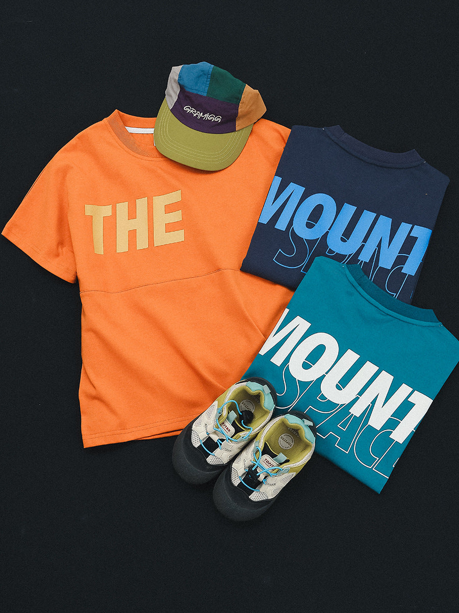 Children's Boy Cool Round Neck Top Middle Children's T-shirt