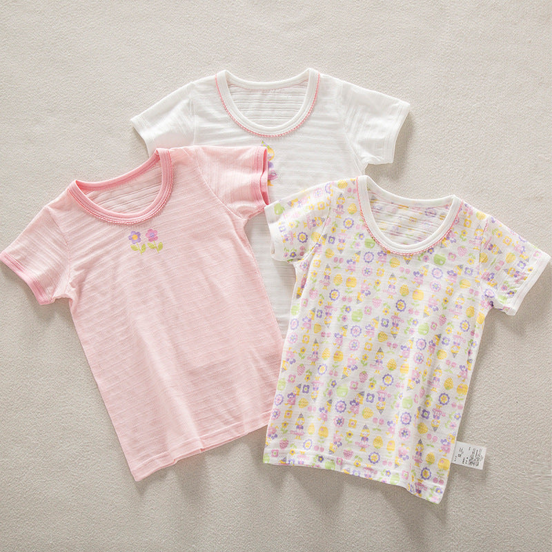 Cotton Breathable Top Short Sleeve Summer Style Children's T-shirt