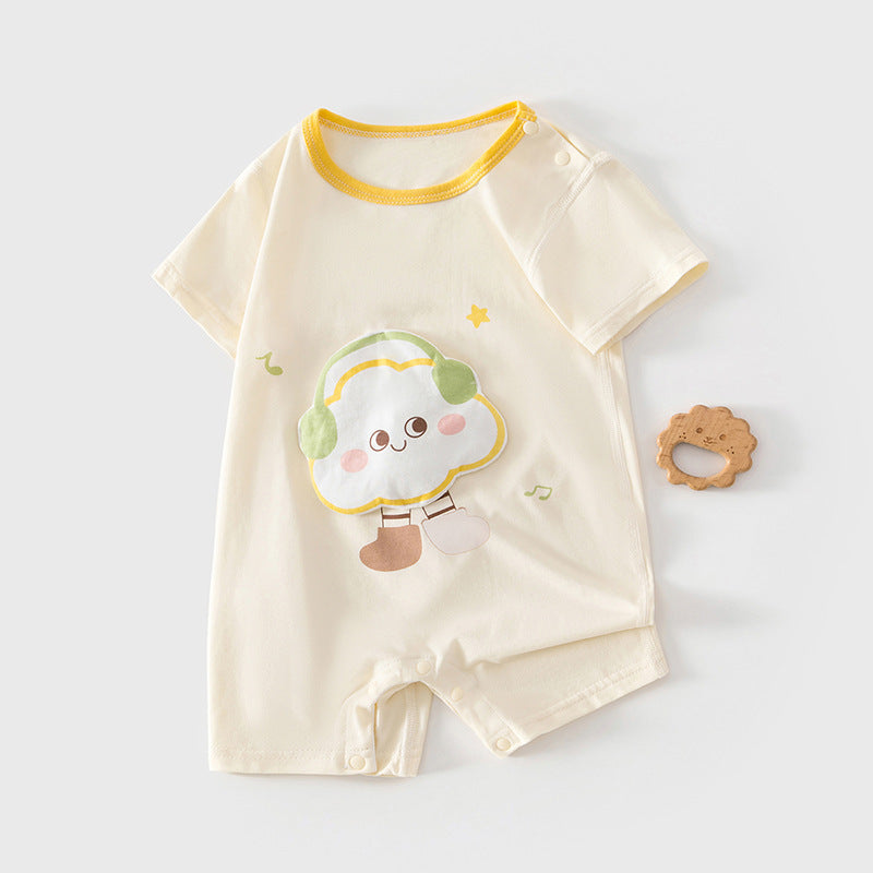 Modal Jumpsuit Summer Short Sleeved Kazakhstan Romper Born Jumpsuit, Climbing Suit