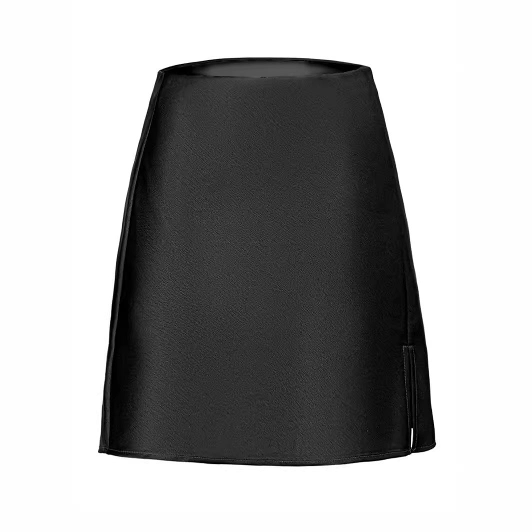 Women's Satin Split High Waist Elastic Sexy A- Skirts
