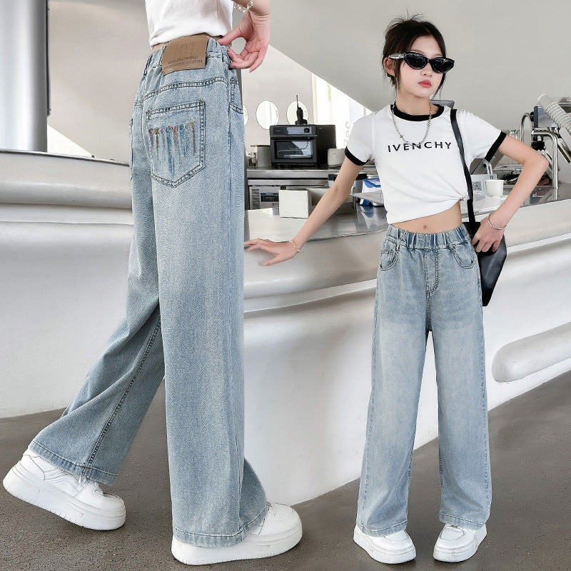 Variety Of Medium Large Jeans Summer Thin Western Style Children's Pants